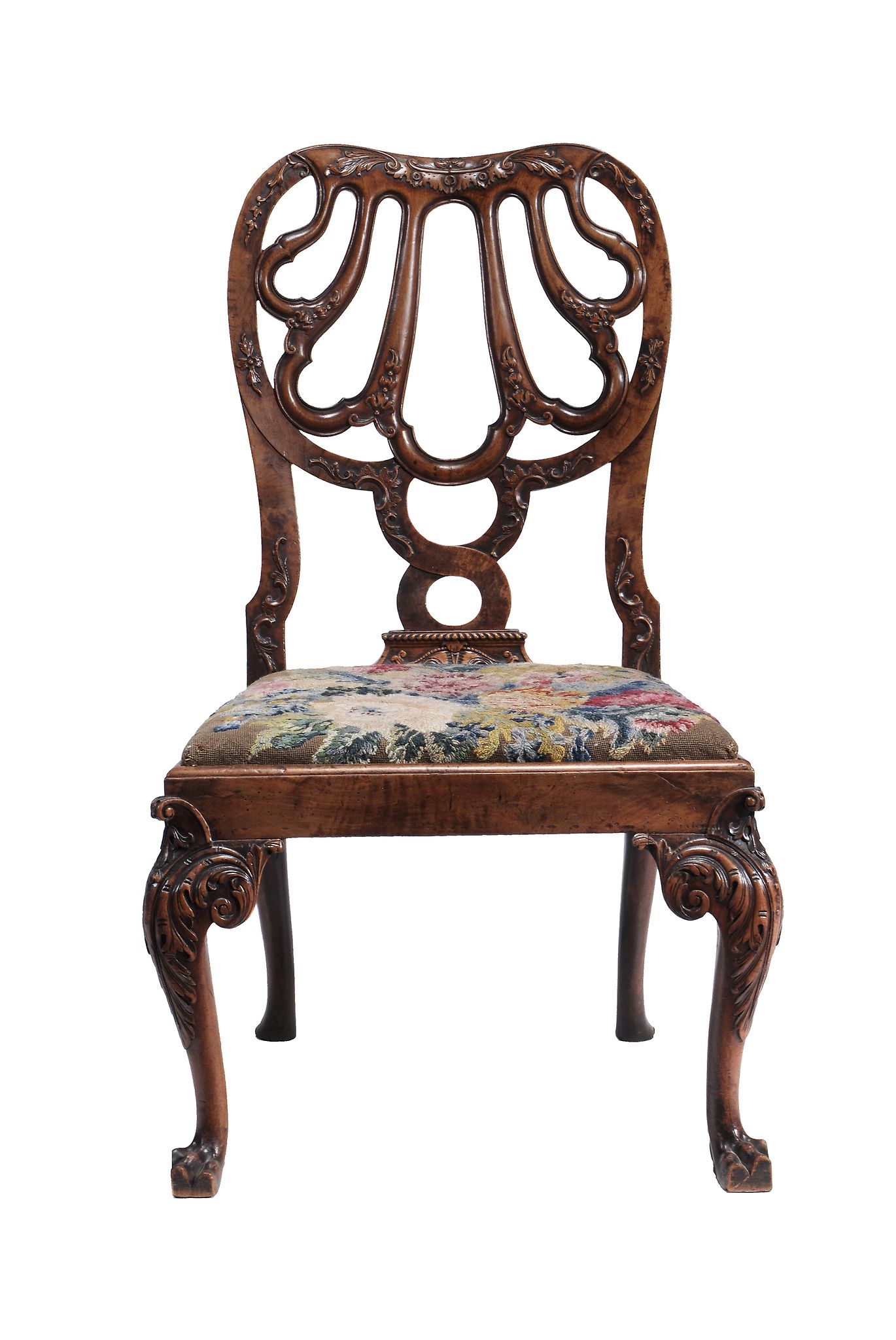 A pair of George II walnut chairs, circa 1735, attributed to Giles Grendey - Image 3 of 5