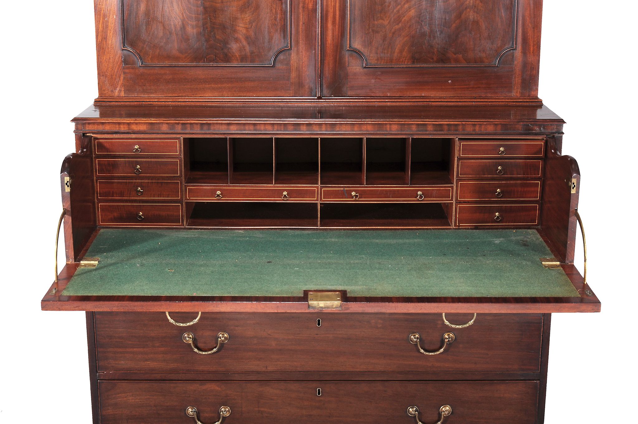 A George III mahogany secretaire bookcase , circa 1780 - Image 3 of 3