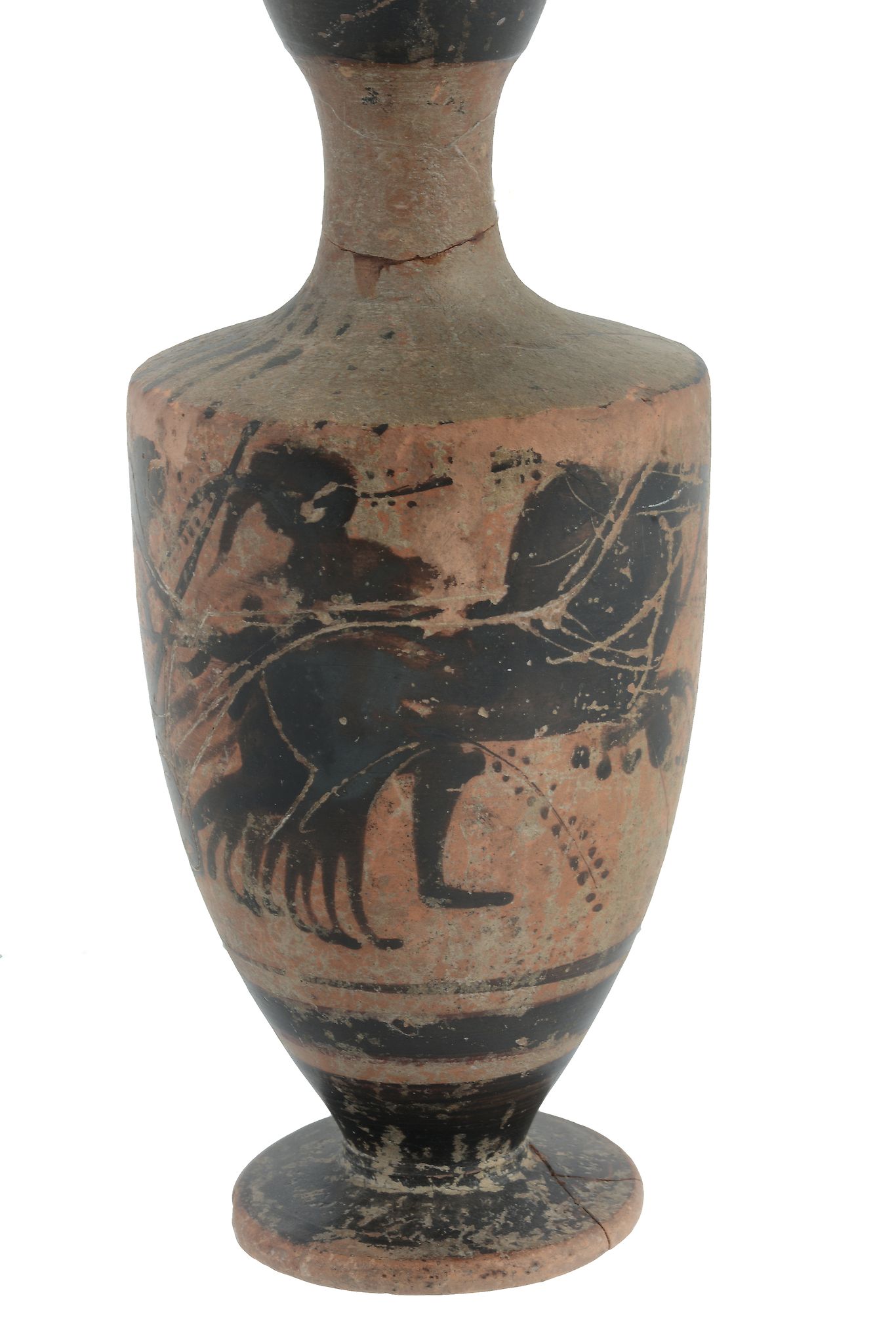 An Attic black-figure lekythos, the body decorated with two hoplite warriors... - Image 7 of 7