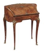 A French kingwood, tulipwood and gilt metal mounted bonheur du jour