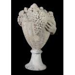 An Imperial Roman marble sculpture of a basket of fruit