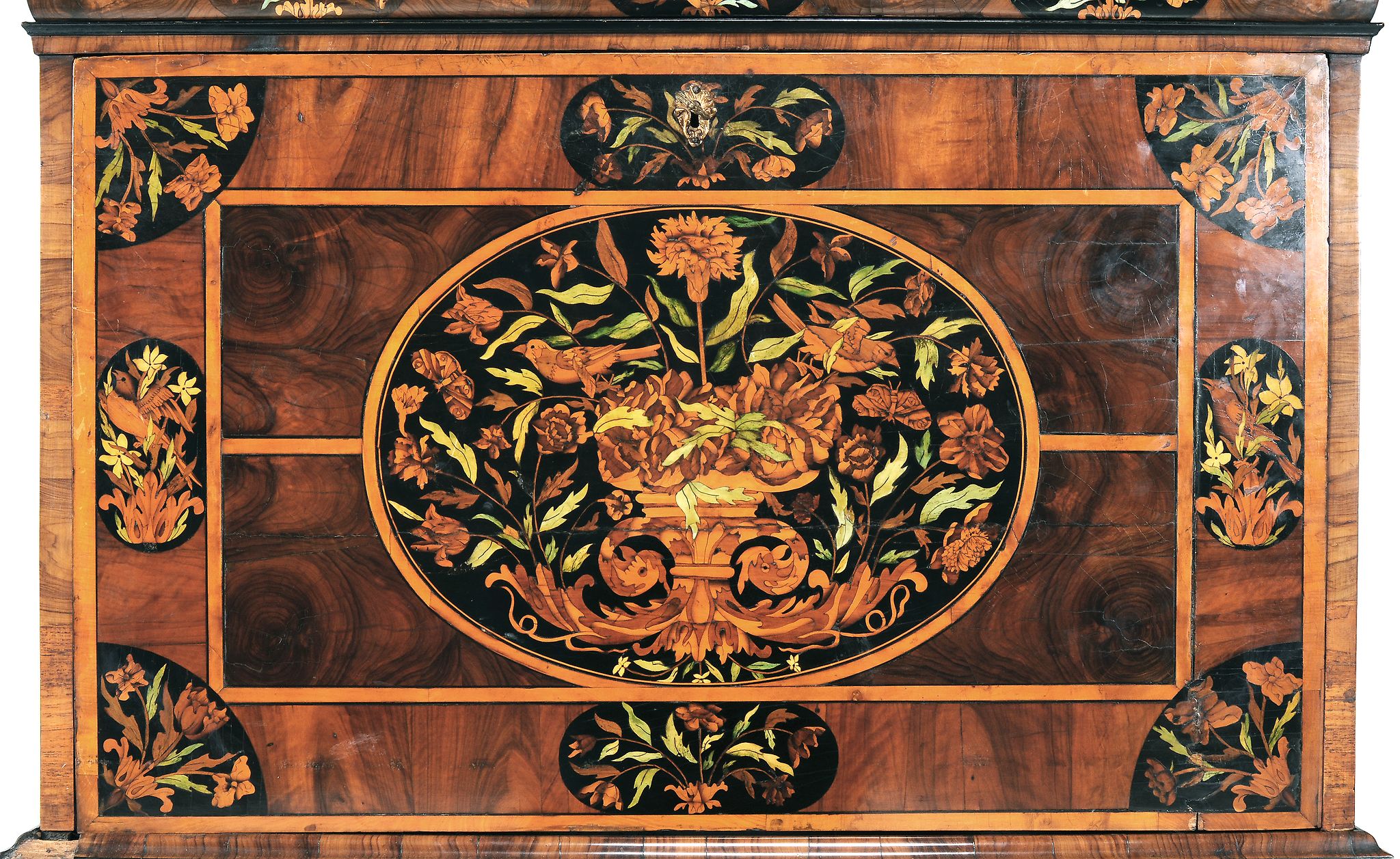 A walnut and marquetry escritoire, circa 1690 and later - Image 7 of 12