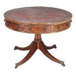 A George III mahogany drum table, circa 1780