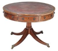 A George III mahogany drum table, circa 1780