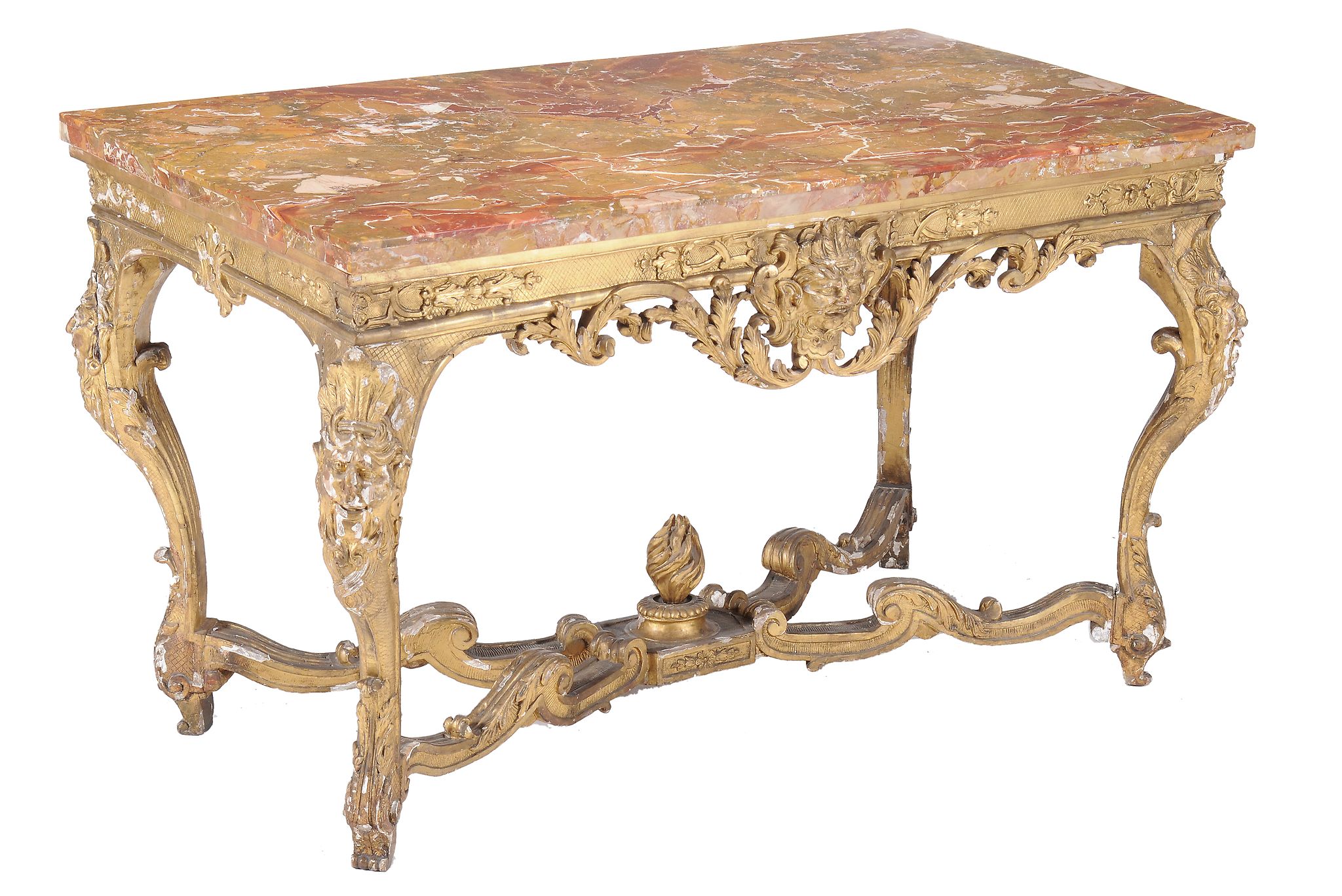 A George II carved giltwood centre table , possibly Irish , circa 1735