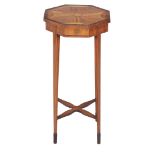 A satinwood and mahogany octagonal occasional table, in George III style