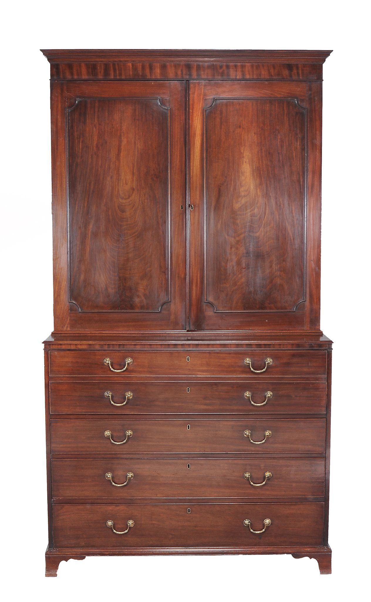 A George III mahogany secretaire bookcase , circa 1780