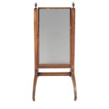 A Regency mahogany cheval mirror, circa 1810