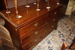 A 19th century mahogany linen press base, 141cm w x 62 d x 85cm h. Best Bid