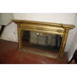 A William IV gilt overmantel mirror.120cm wide x 76cm high.