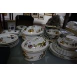 A Royal Worcester 'Evesham' pattern part dinner service (qty)