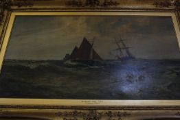 Edwin Ellis R.B.A (1842-1895) 'Breeze and Tide' Oil on canvas Signed lower left 45cm x 81cm