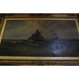 Edwin Ellis R.B.A (1842-1895) 'Breeze and Tide' Oil on canvas Signed lower left 45cm x 81cm