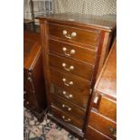 A mahogany Wellington chest, seven graduated drawers with lockable side flap.122cm high x 56cm