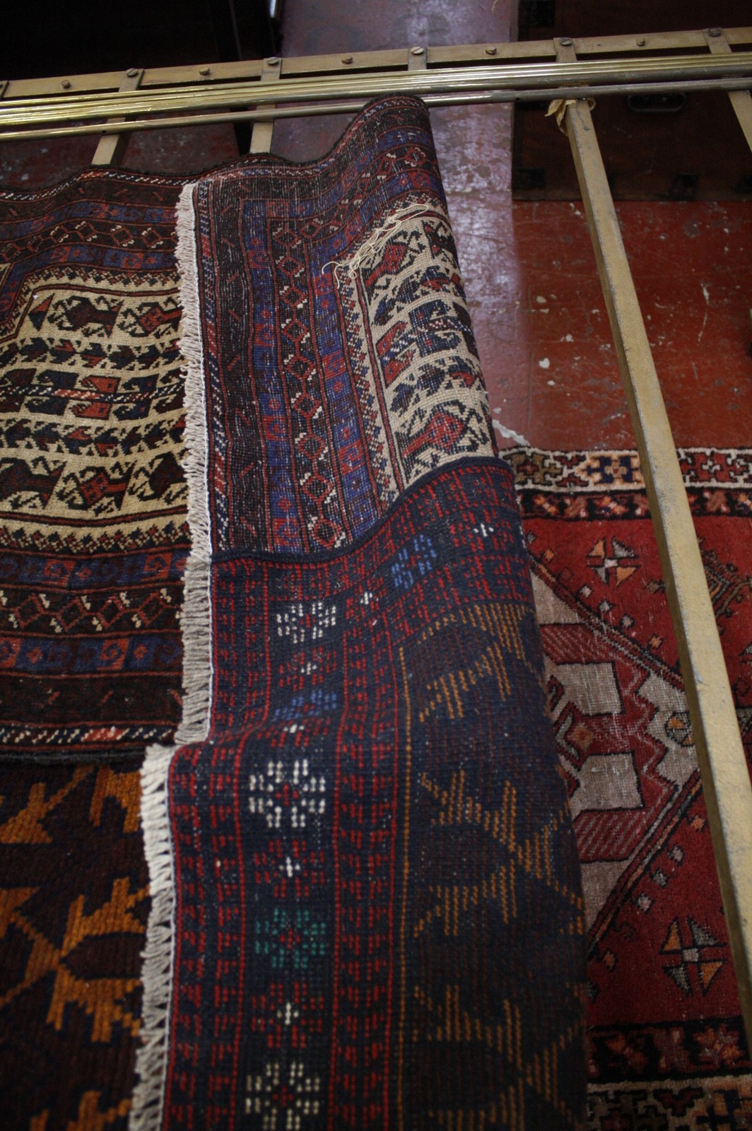 An Afghan Belouch tribal rug and a prayer rug -2 - Image 2 of 2