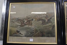 Hunt after Alken Junior (19th Century) 'The Grand Leicestershire Fox Hunt' Coloured engravings