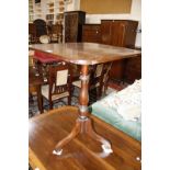 A Chippendale revival tripod table (A/F) and a rectangular top tripod table -2