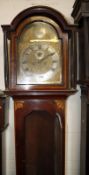 A 19th century mahogany inlaid eight-day longcase clock, Amyot of Norwich, 208cm high.