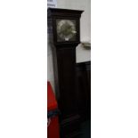 A mahogany cased Grandmother clock, Westminster chime,161cm high.