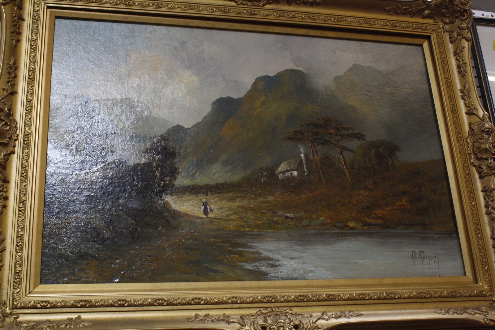 Aubrey Ramus (Early 20th century) Landscape with cottage Oil on canvas Signed lower right 50cm x