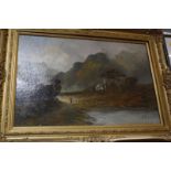 Aubrey Ramus (Early 20th century) Landscape with cottage Oil on canvas Signed lower right 50cm x
