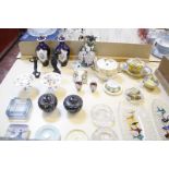 A selection of ceramic items, to include a pair of Royal Crown Derby vases with covers (one AF), a