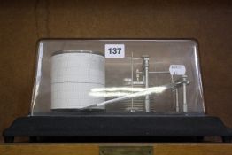 A mid 20th Century barograph by Castella, London, 35cm wide