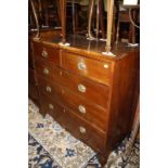 A George IV mahogany chest of drawers, two over three.108cm w x 51cm d x 107cm h.