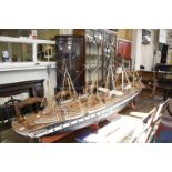 A scale model of SS Great Britain, 210cm long approx. (AF) a boxed rivet from the vessel, O'