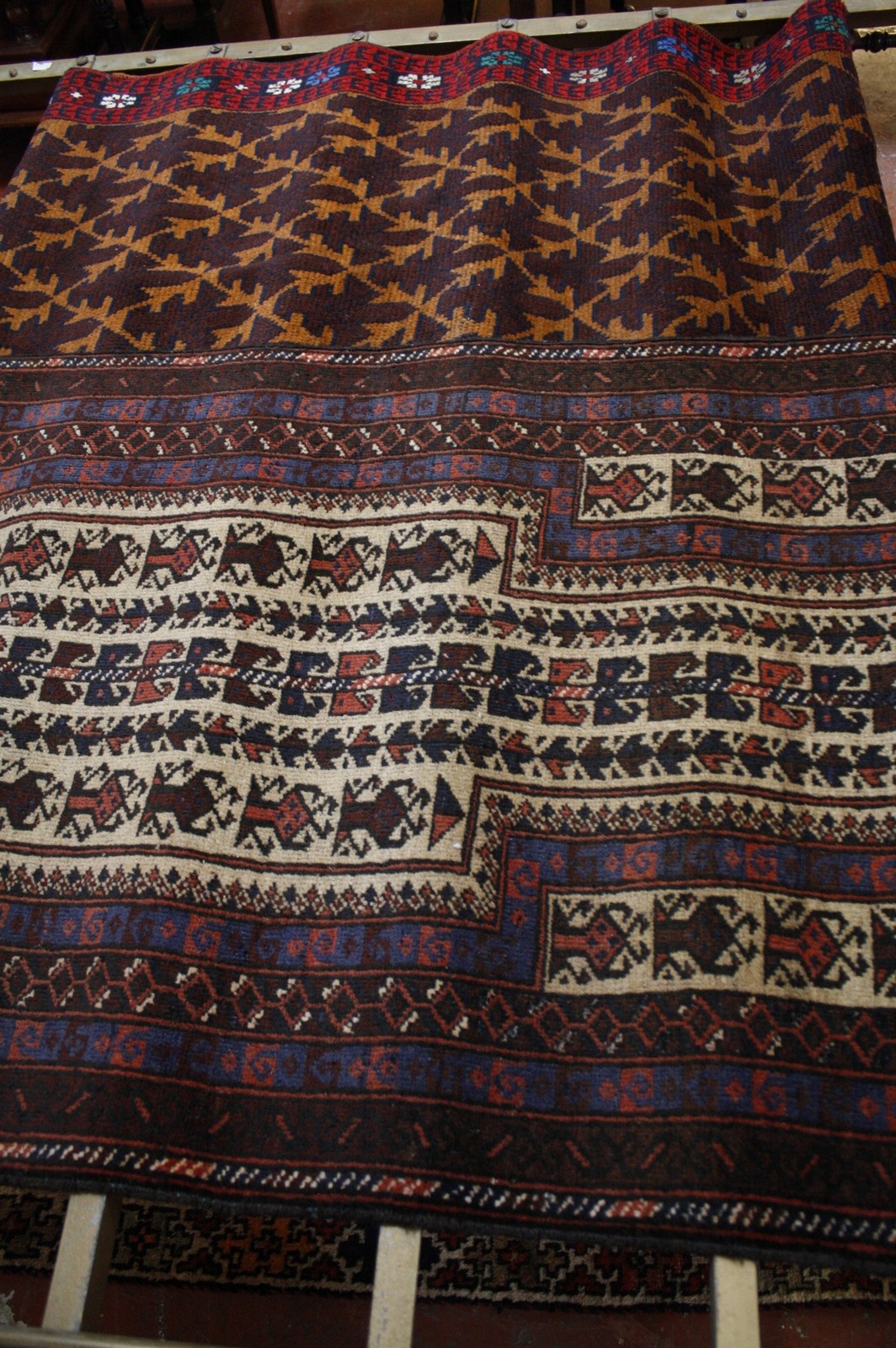 An Afghan Belouch tribal rug and a prayer rug -2