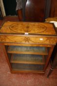 An Edwardian marqeutry display cabinet