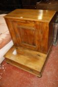 A Continental walnut cabinet set on a hinged base. 79cm w x 75cm d x 91cm h.