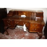 A mahogany carlton house desk in George III style, late 20th century, after the style of