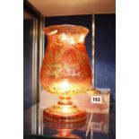 A 19th Century Bohemian ruby-glass jar and cover (AF) Best Bid