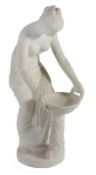 An Italian sculpted alabaster model of a maiden, in the Neoclassical style, late 19th century,