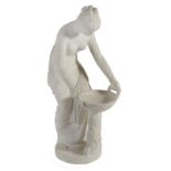 An Italian sculpted alabaster model of a maiden, in the Neoclassical style, late 19th century,