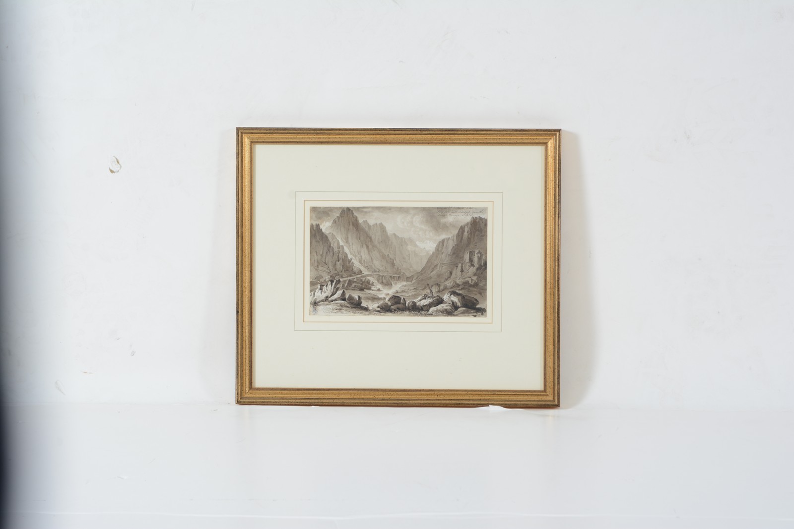John Townshend (fl. 1814-1850) View from the Promenade at Vevey, Switzerland Pencil on wove paper - Image 2 of 3