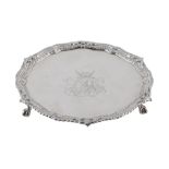 A George III silver shaped circular salver by Ebenezer Coker, London 1771  A George III silver