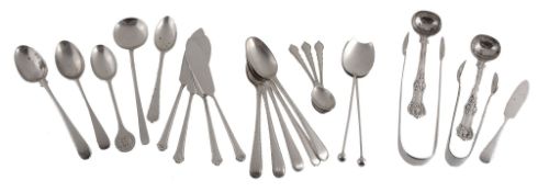 A collection of silver flatware, to include  A collection of silver flatware,   to include: a George
