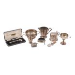 A mixed collection of small silver, including  A mixed collection of small silver,   including: a