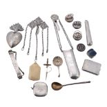 Miscellaneous silver and plated items, including  Miscellaneous silver and plated items,