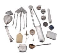 Miscellaneous silver and plated items, including  Miscellaneous silver and plated items,