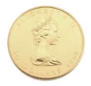 Canada, Elizabeth II, gold 50-Dollars 198. Extremely fine