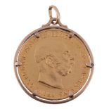 Austria, 100-Corona 1915, in a gold coloured mount