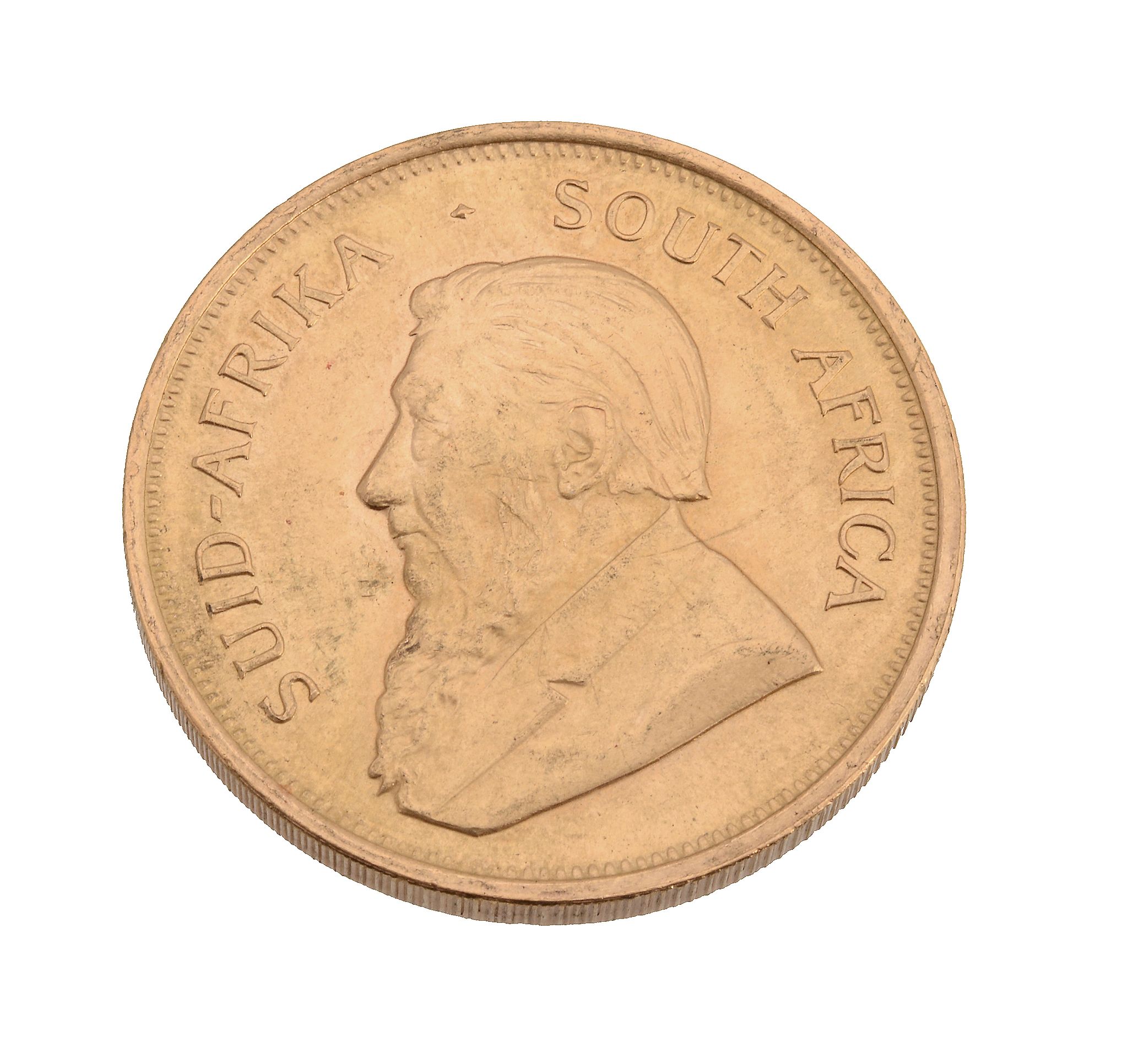 South Africa, gold Krugerrand 1974. Extremely fine, trace of sticker to reverse