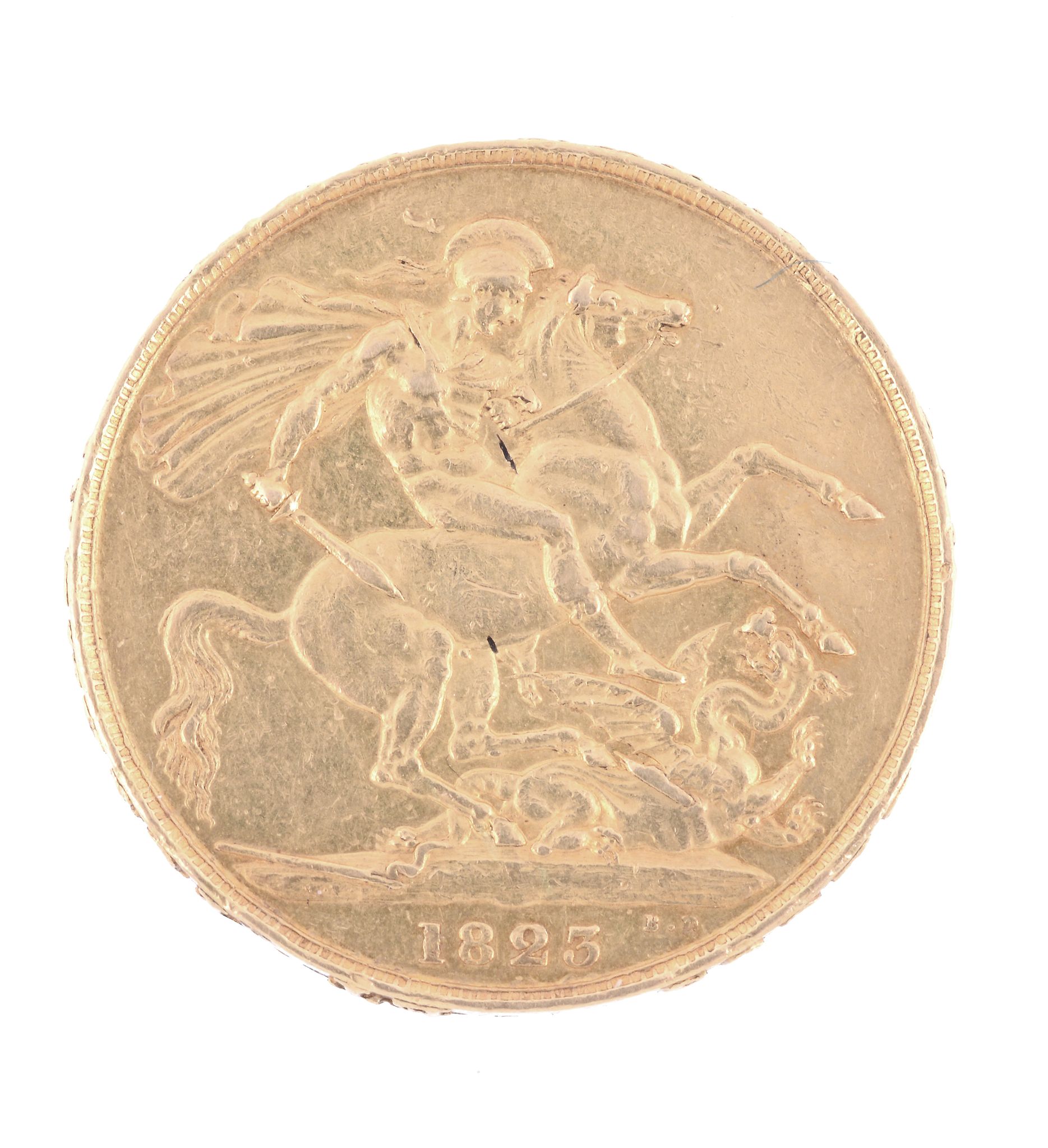 George IV, Two-Pounds 1823 (S 3798). Good very fine, minor rim nick and scuff marks - Image 2 of 2