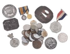 A small mixed lot, including a silver Marriage Semper medal, after Louis-Oscar Roty, inscribed to