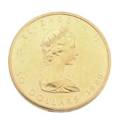 Canada, Elizabeth II, gold 50-Dollars 1990. Extremely fine
