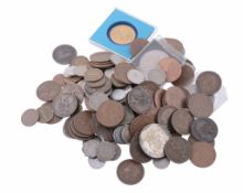 British and World coins, a quantity, mostly base 20th century, a few silver. Varied state (Lot)
