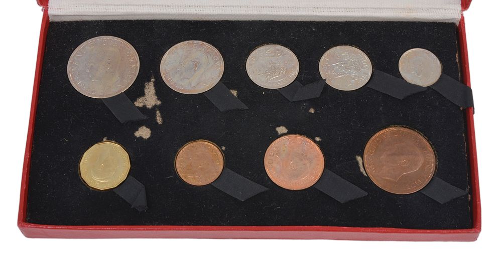 George VI, proof set 1950, Half Crown to Farthing, in card case of issue. Good extremely fine (9)